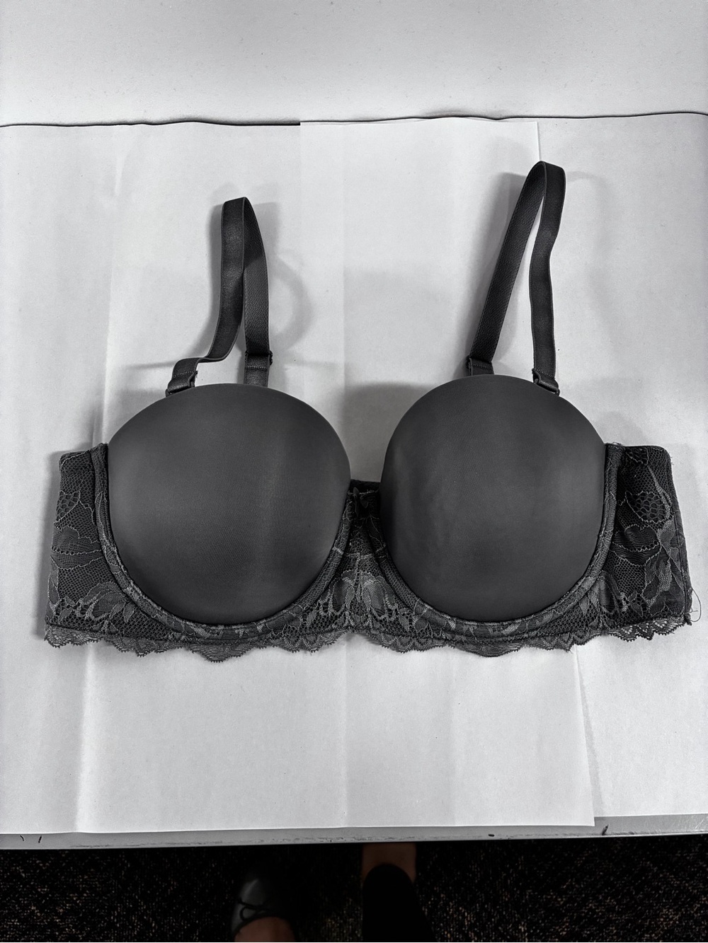 Women's Lace Underwire T-Shirt Bra - Black